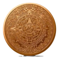 5 oz Copper Aztec Calendar with Acrylic Case