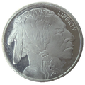 1/2 Troy Ounce .999 Fine Silver Indian Head Buffalo Round