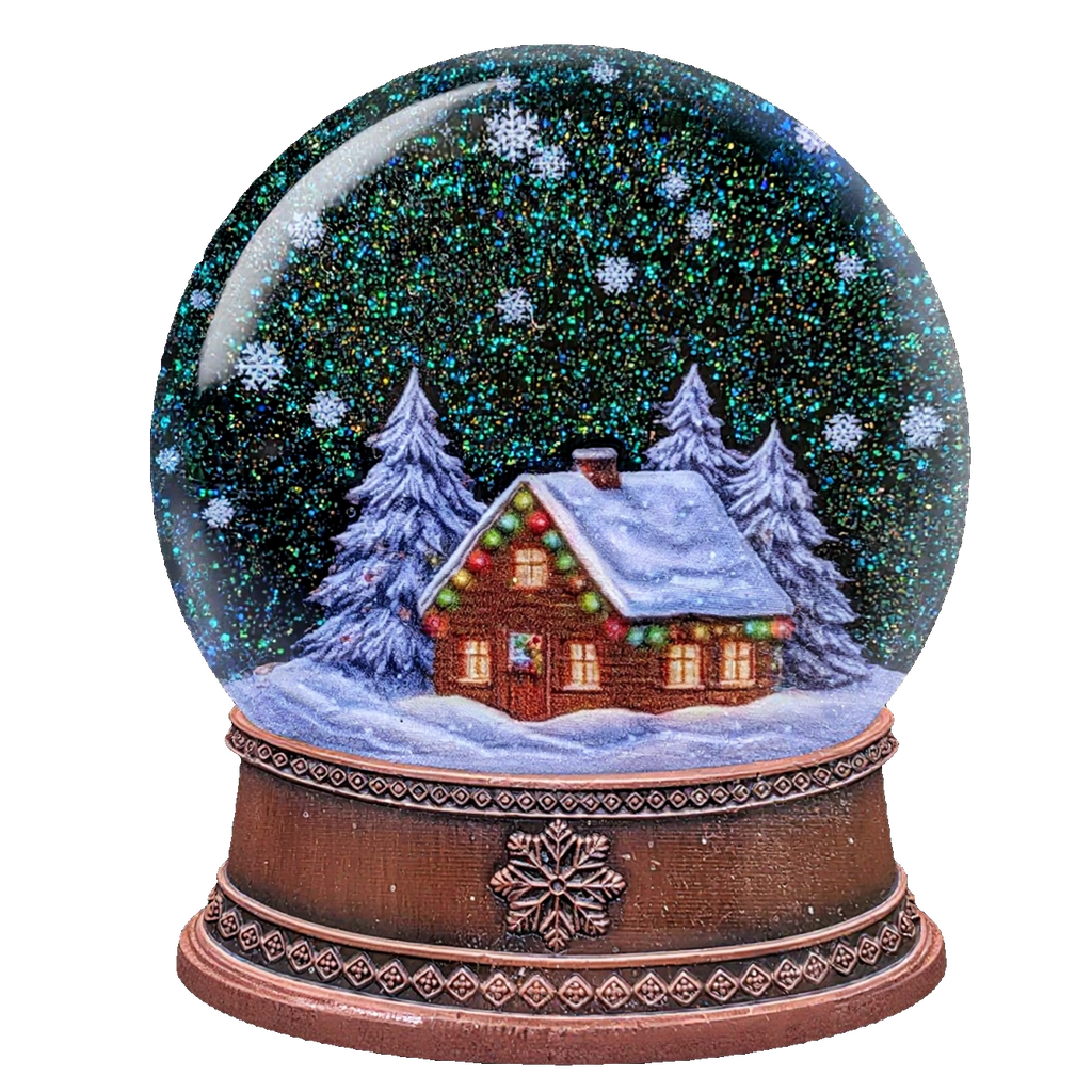 5 oz Copper Colorized Winter Wonderland Snow Globe In Acrylic Capsule