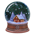 5 oz Copper Colorized Winter Wonderland Snow Globe In Acrylic Capsule