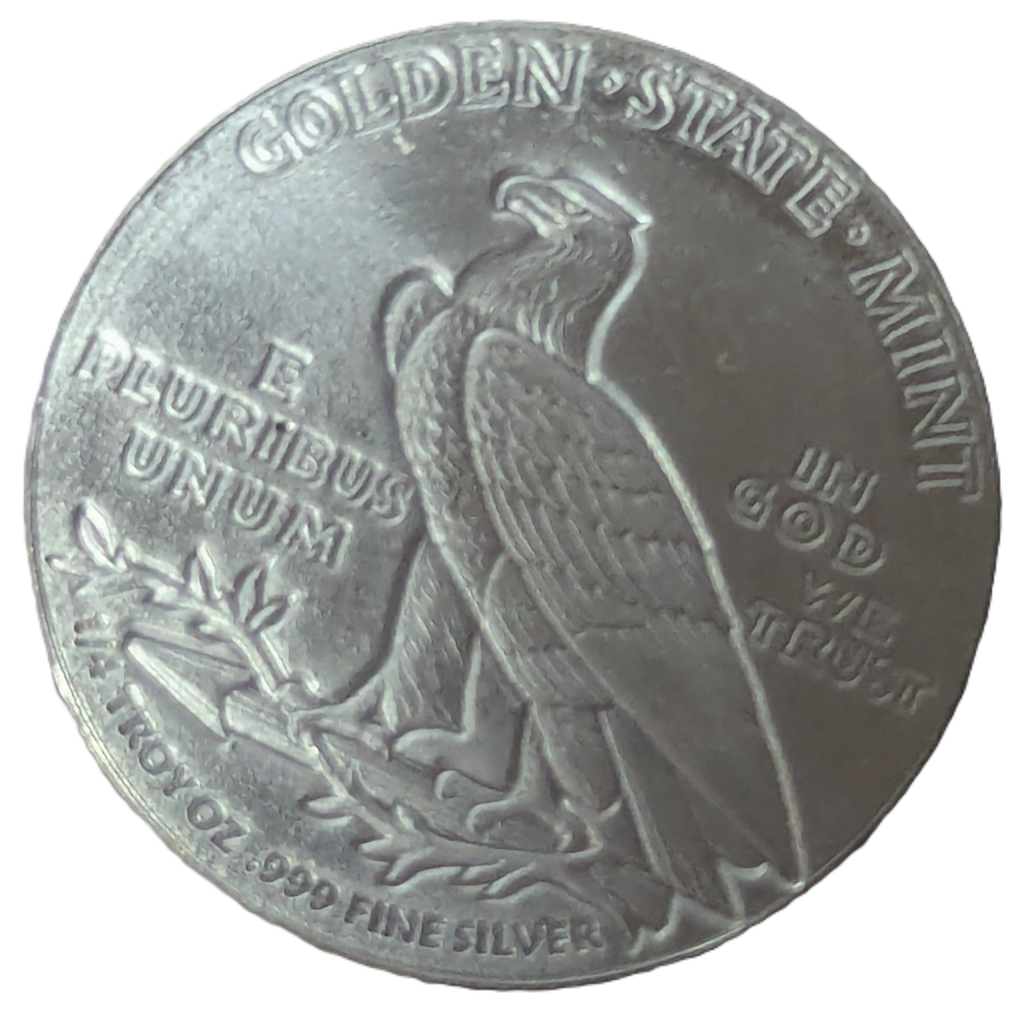 1/4 Troy Ounce .999 Fine Silver Incuse Indian Round