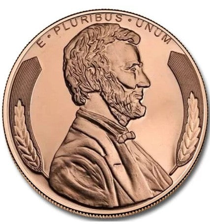Lincoln Wheat 1 oz Copper Round