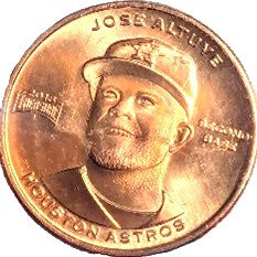 Jose Altuve Houston Astros 1 oz Copper Round