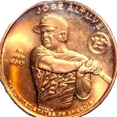 Jose Altuve Houston Astros 1 oz Copper Round