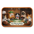 5 oz Copper Cats Playing Poker in Acrylic Case
