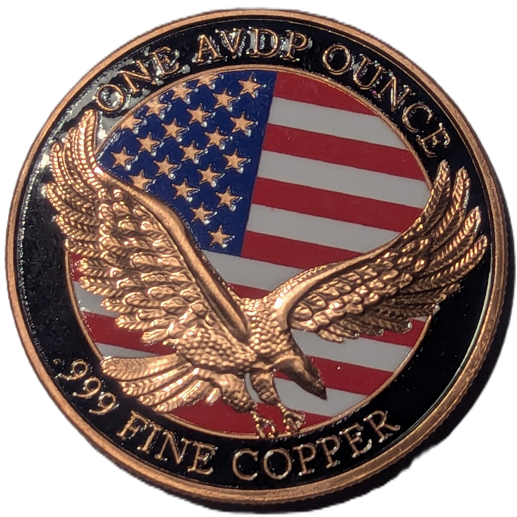 1 oz Colorized Copper Round - American Prospector
