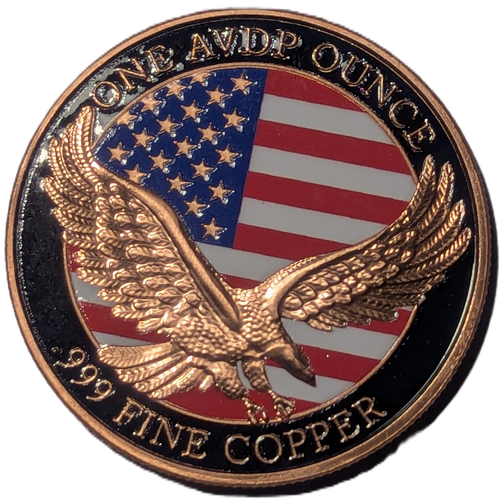 1 oz Colorized Copper Round - American Prospector