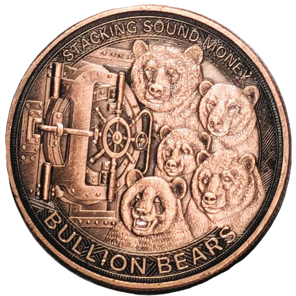1 oz Colorized Copper Round - Bullion Stackers Panda Bear