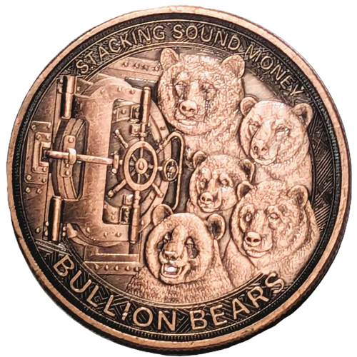1 oz Colorized Copper Round - Bullion Stackers Panda Bear