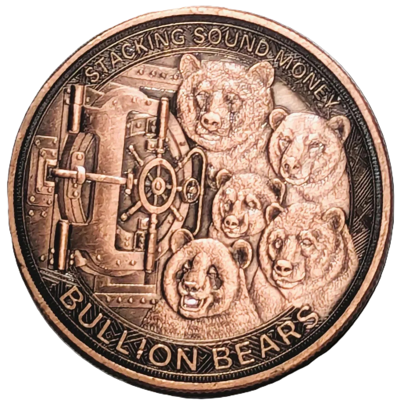 1 oz Colorized Copper Round - Bullion Stackers Grizzly Bear