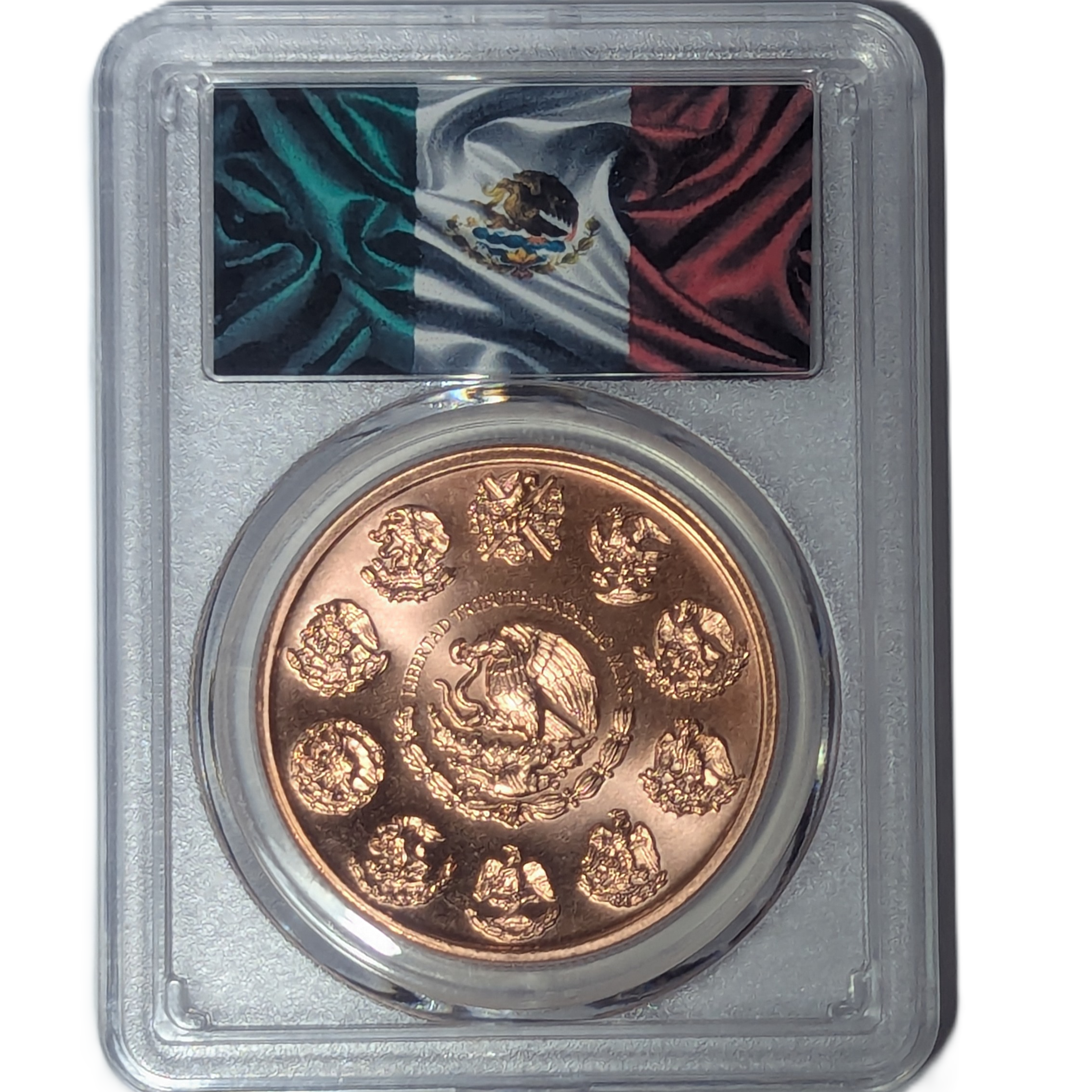 2025 Mexico Libertad Tribute 1 Oz Copper Round w/ Display Case
