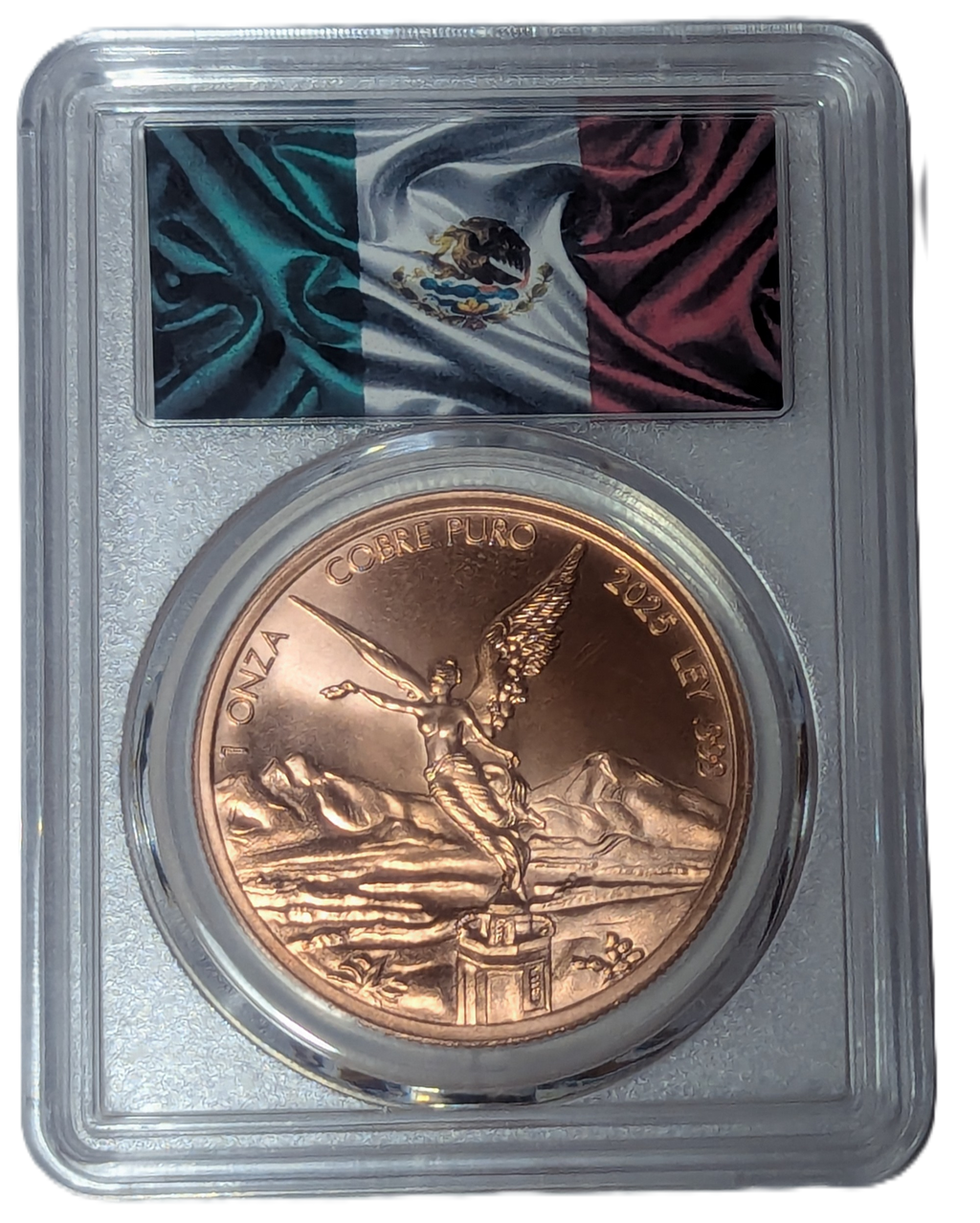 2025 Mexico Libertad Tribute 1 Oz Copper Round w/ Display Case