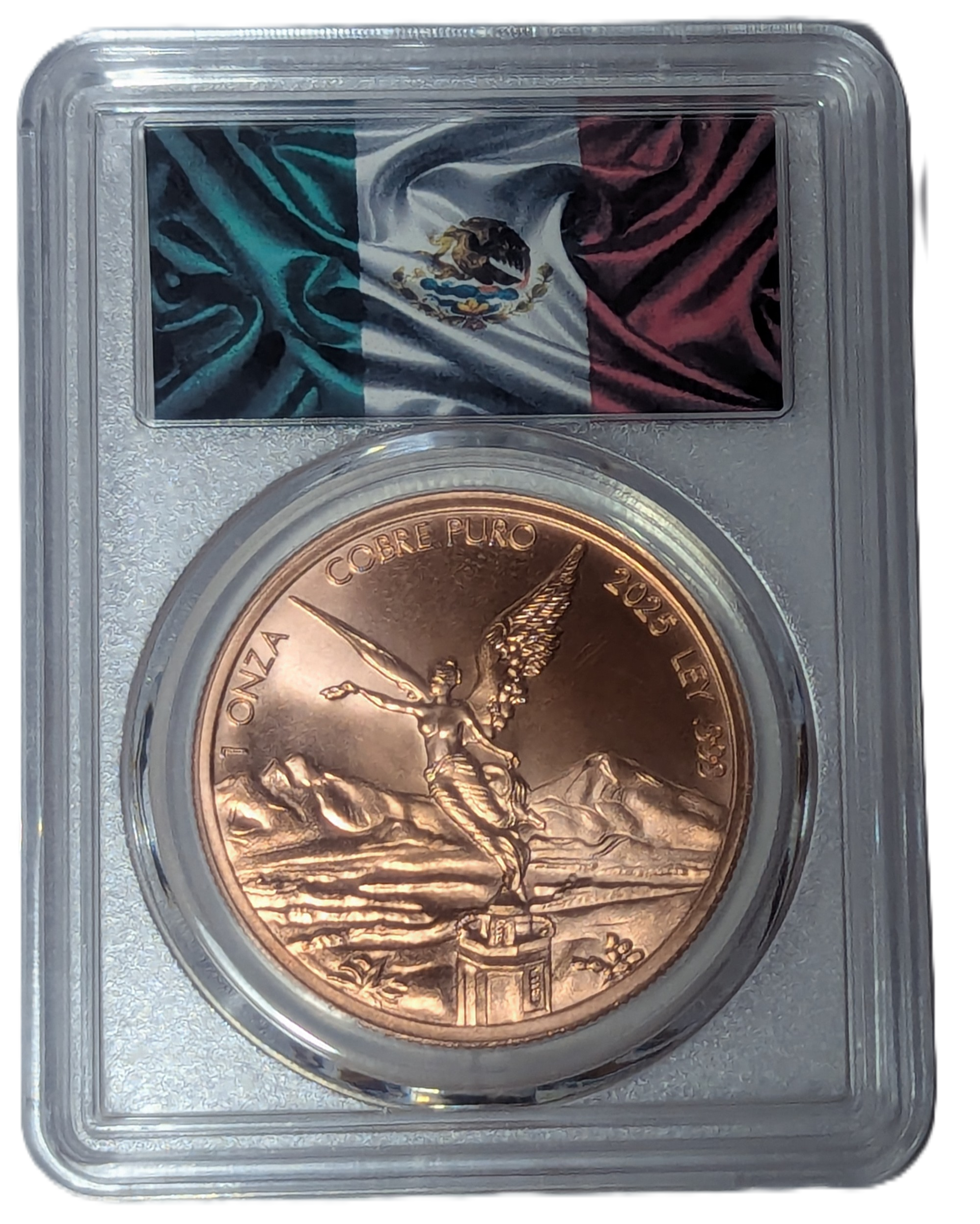 2025 Mexico Libertad Tribute 1 Oz Copper Round w/ Display Case
