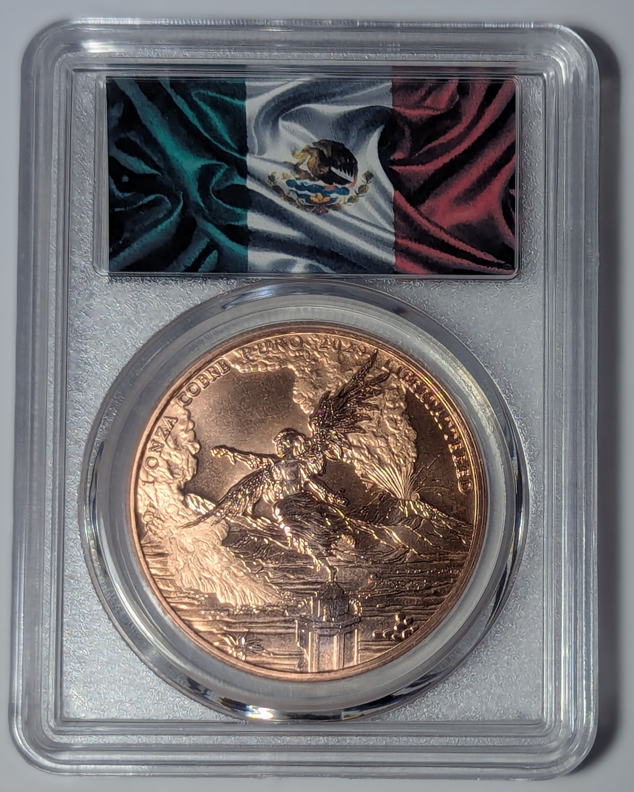 2023 Mexico Zombucks "Libertattered" 1 oz Copper Round w/ Display Case