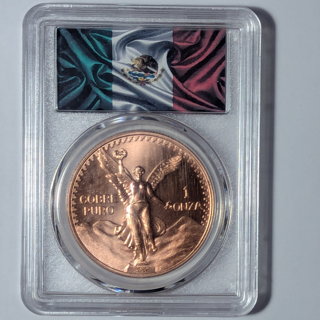 Mexico 1 oz Copper Round w/ Display Case