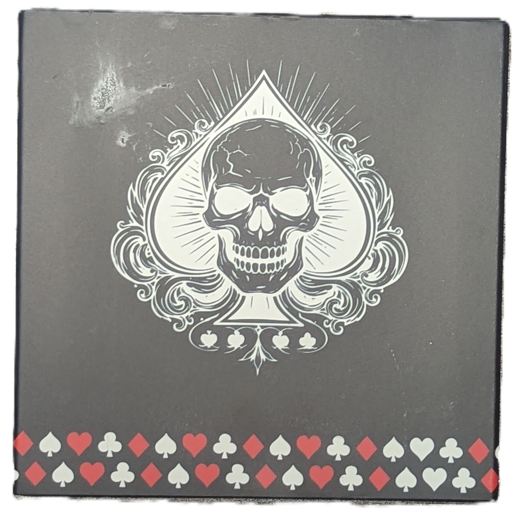 1 oz Copper Round "Skulls and Spades" with Colorized Diamond Dust 4,685 of 5,000