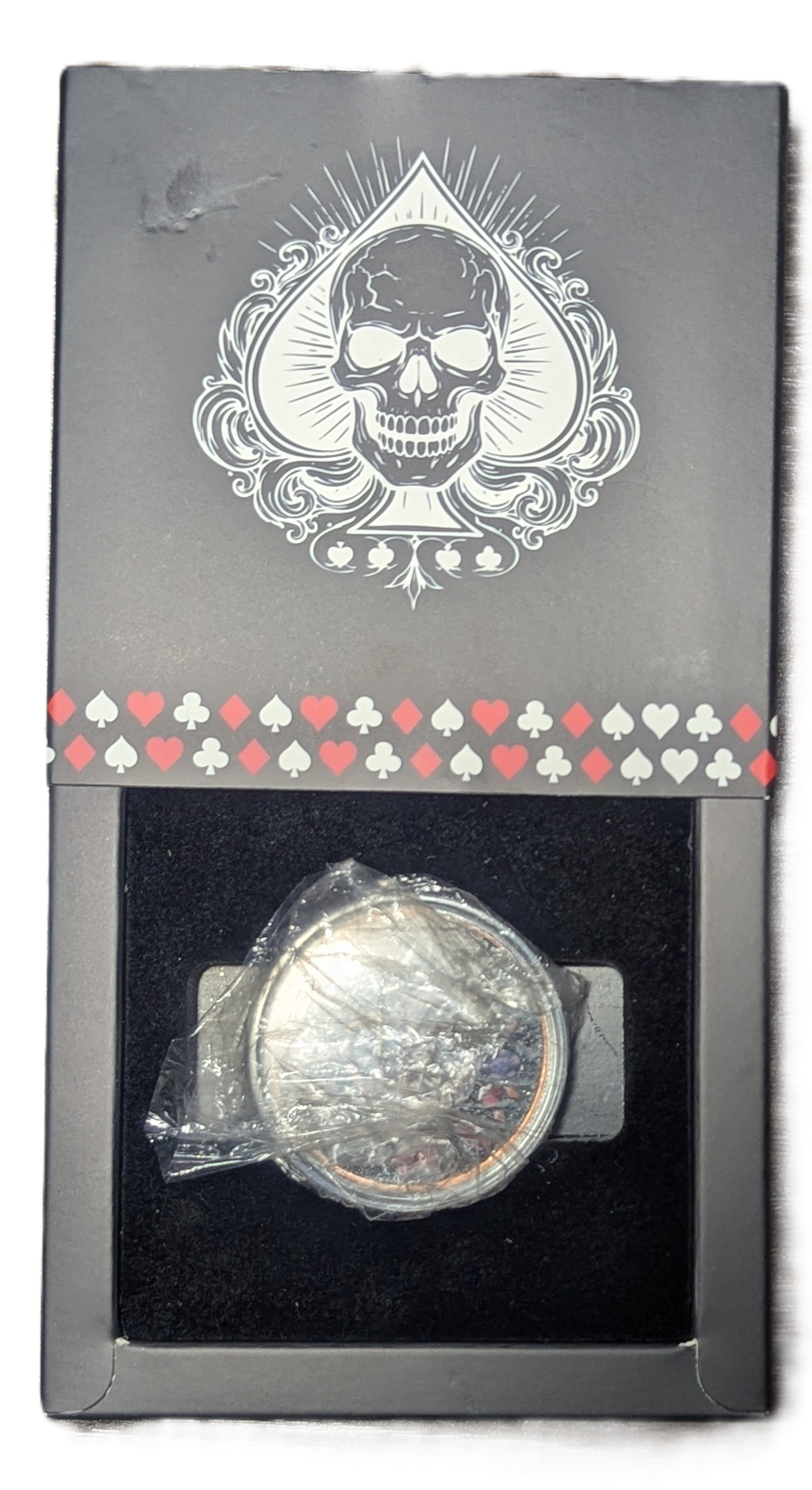 1 oz Copper Round "Skulls and Spades" with Colorized Diamond Dust 4,685 of 5,000