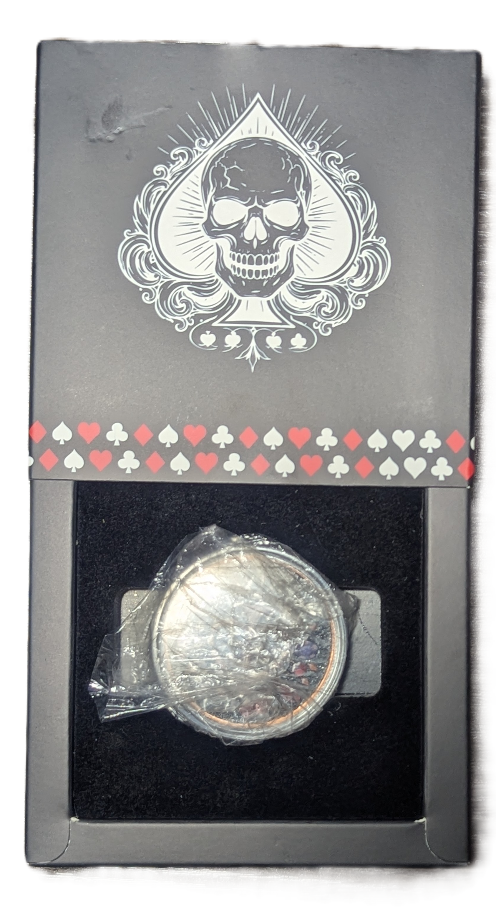 1 oz Copper Round "Skulls and Spades" with Colorized Diamond Dust 4,685 of 5,000