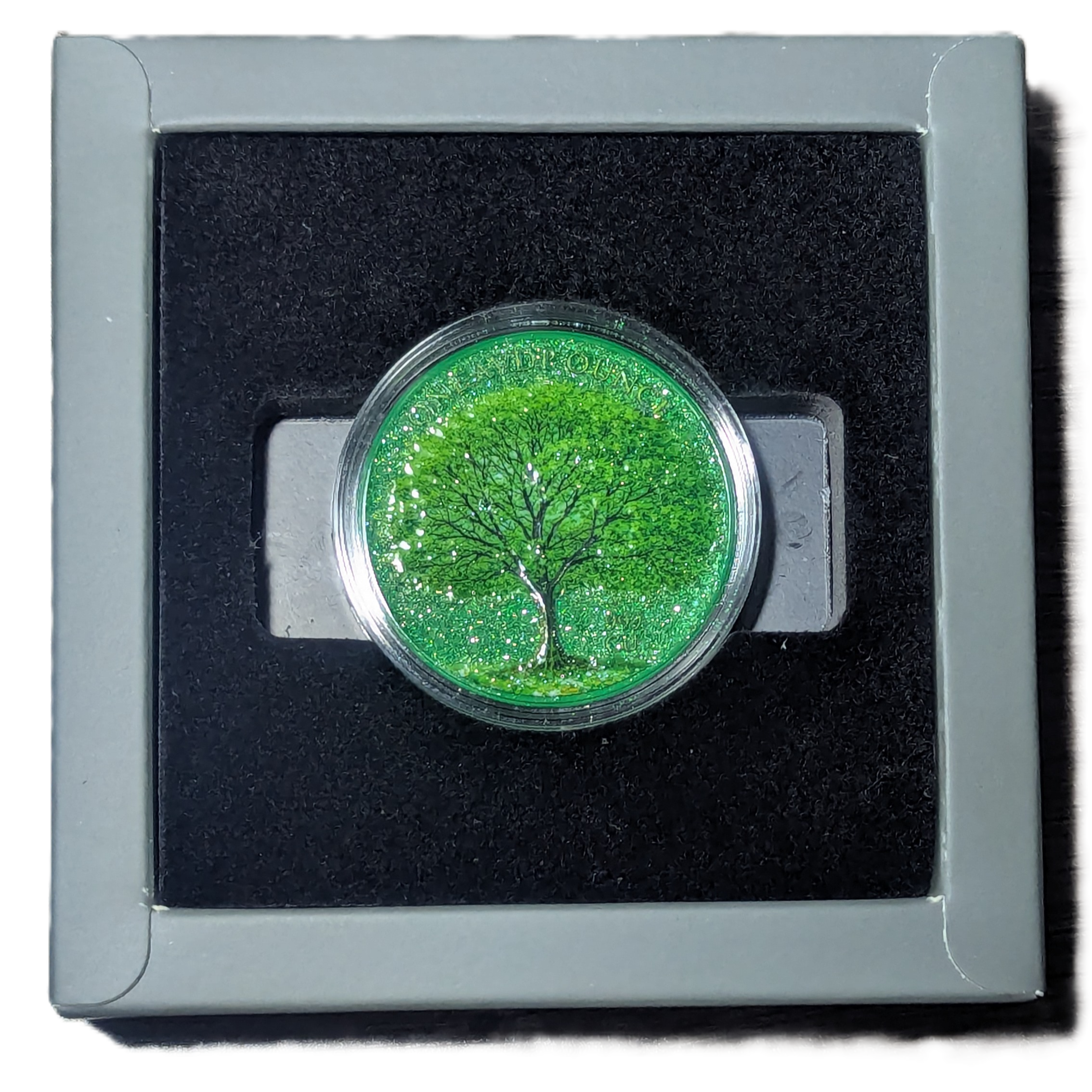 1 oz Copper Spring Maple Limited Edition Numbered 3,564 of 5,000 "Diamond Dusted"