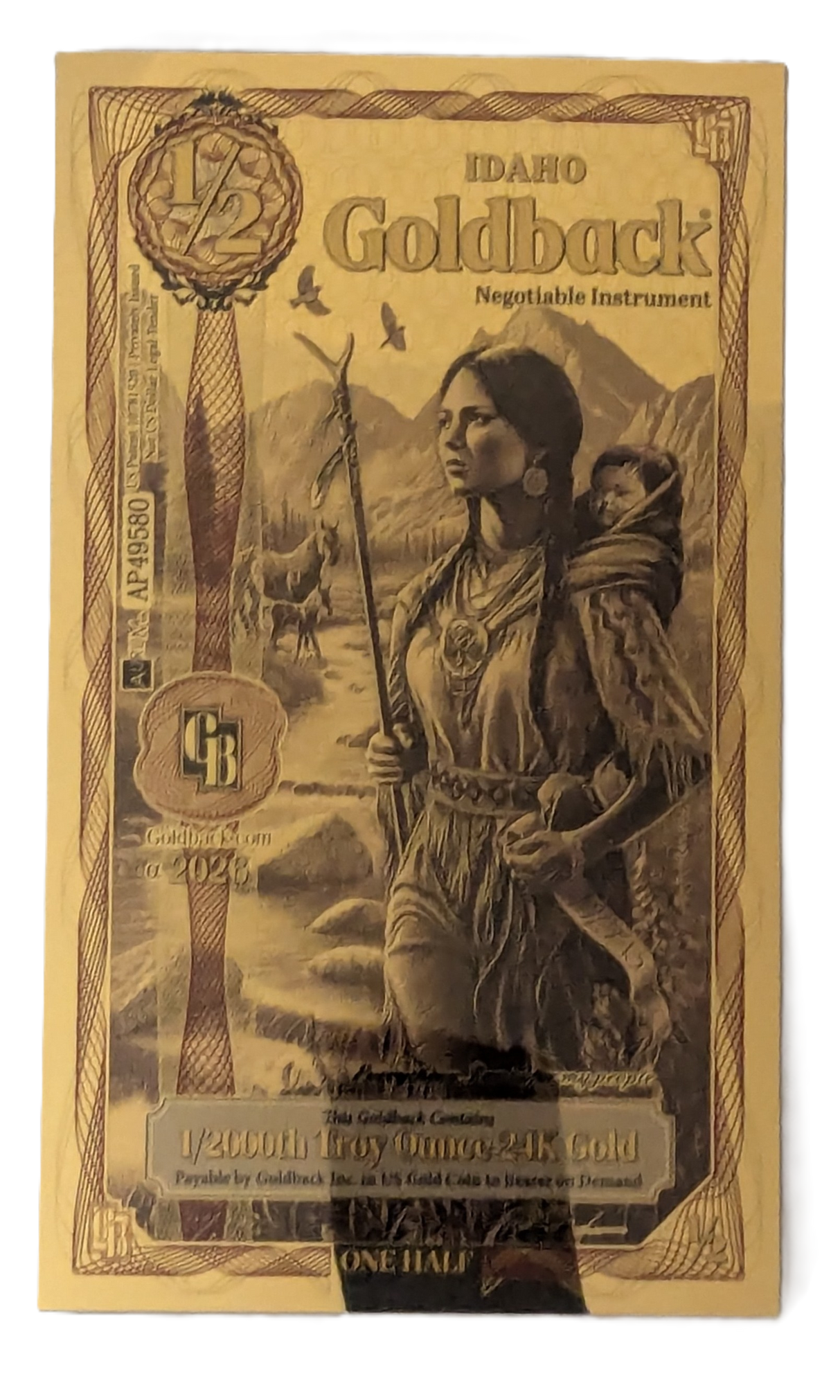 Idaho 1/2 Goldback – 2026 24K Gold