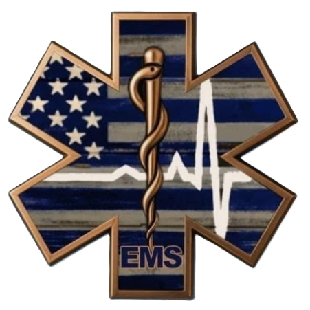 5 oz Copper EMS Star of Life with Acrylic Case 5,000 Limited Edition Numbered in Acrylic Case