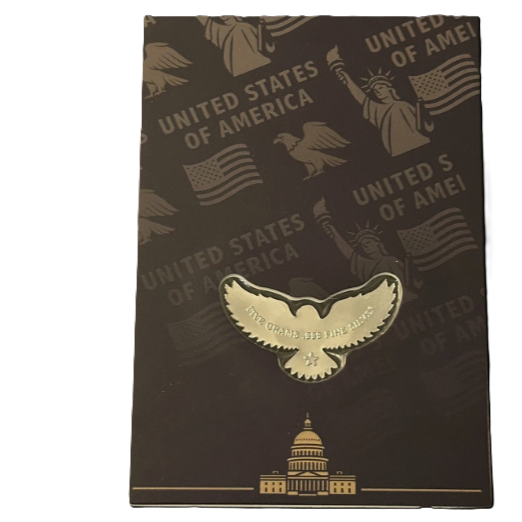 5 Gram .999 Fine Silver Freedom Eagle Bar Sealed in a Themed Assay Card