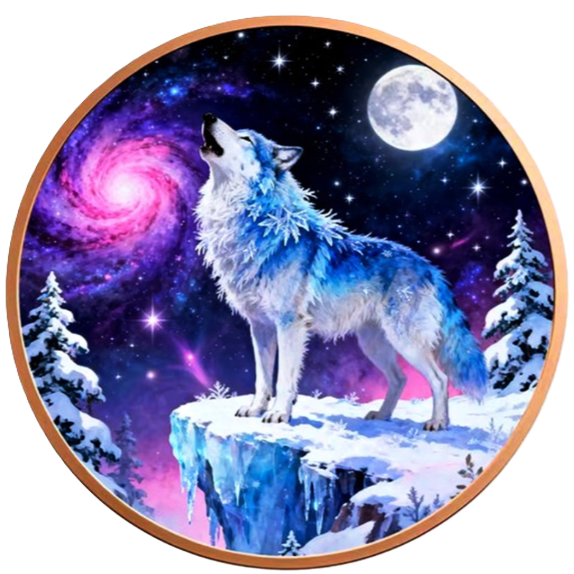 5 oz Copper Howling Wolf