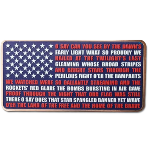 (More on the Way!) 10 oz Star Spangled Banner Copper Bar in Acrylic Case