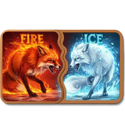 10 oz Fire & Ice Fusion Foxes Copper Bar in Acrylic Case
