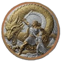 5 oz Copper Round - 2026 Liberia Dragon Slayer 5,000 Mintage With Acrylic Case