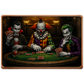 5 oz Copper Bar Horror Icons Playing Poker Dracula, Pennywise, Joker in Acrylic Case