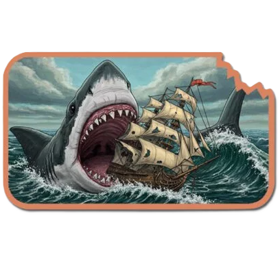 5 oz Copper Bar Shark Bite with Acrylic Case