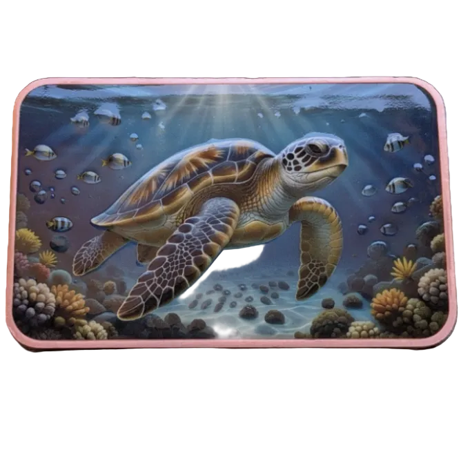 5 oz Copper Loggerhead Sea Turtle in Acrylic Case