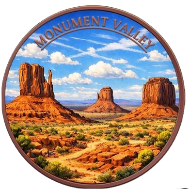5 oz Copper Monument Valley Natural Wonder with Acrylic Case