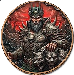 5 oz Copper Round - 2026 Liberia Cerebus Hades 5,000 Mintage With Acrylic Case