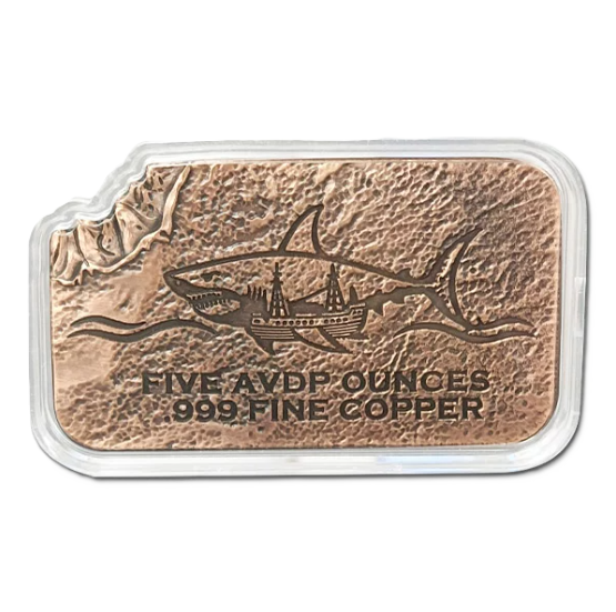 5 oz Copper Bar Shark Bite with Acrylic Case