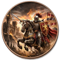 5 oz Copper Round Knight of the Realm Acrylic Case