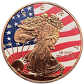 1 oz Colorized Copper Round - Walking Liberty American Eagle