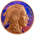 1 oz Colorized Copper Round - Buffalo Indian Head