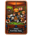 5 oz Copper Bar Dogs Playing Pool in Acrylic Case