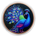 5 oz Copper - Mystic Night Peacock in Acrylic Case 5,000 Mintage