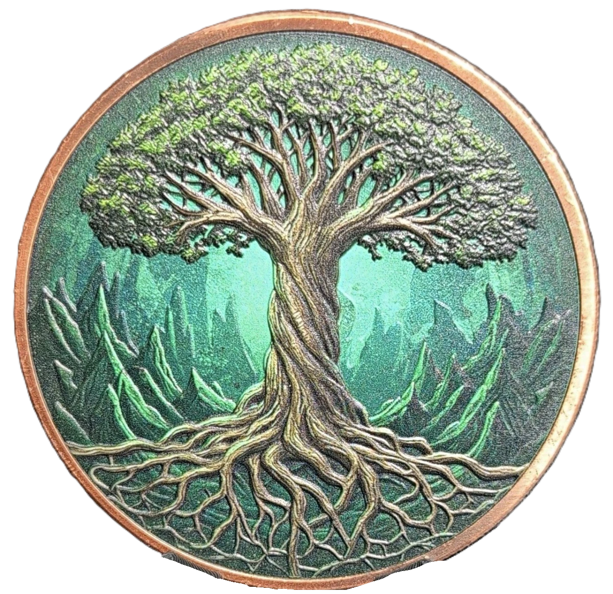 5 oz Copper Round Eternal Root Tree of Life 5,000 Mintage Liberia