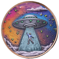 5 oz Copper Beam Me Up Alien UFO with Acrylic Case