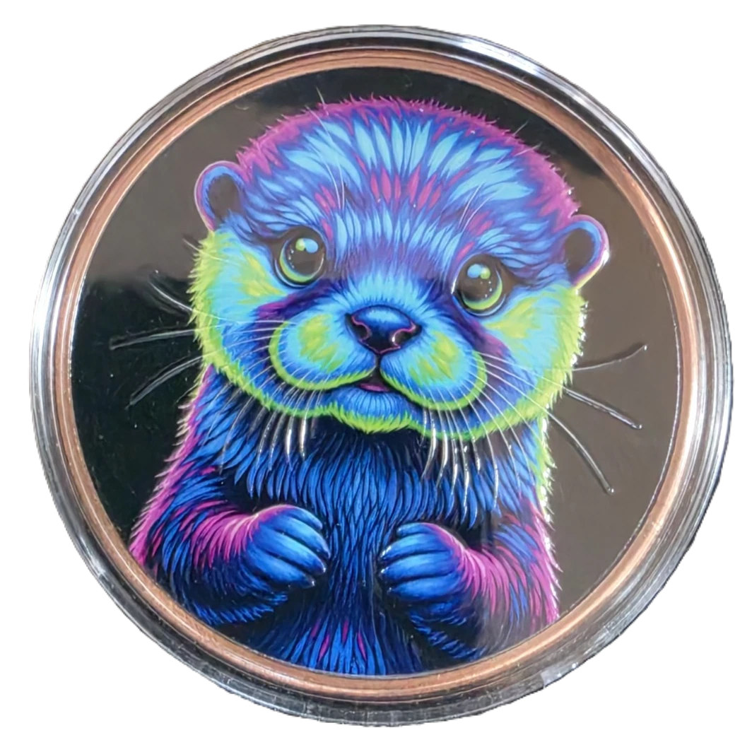 5 oz Copper - Mystic Night Otter in Acrylic Case 5,000 Mintage
