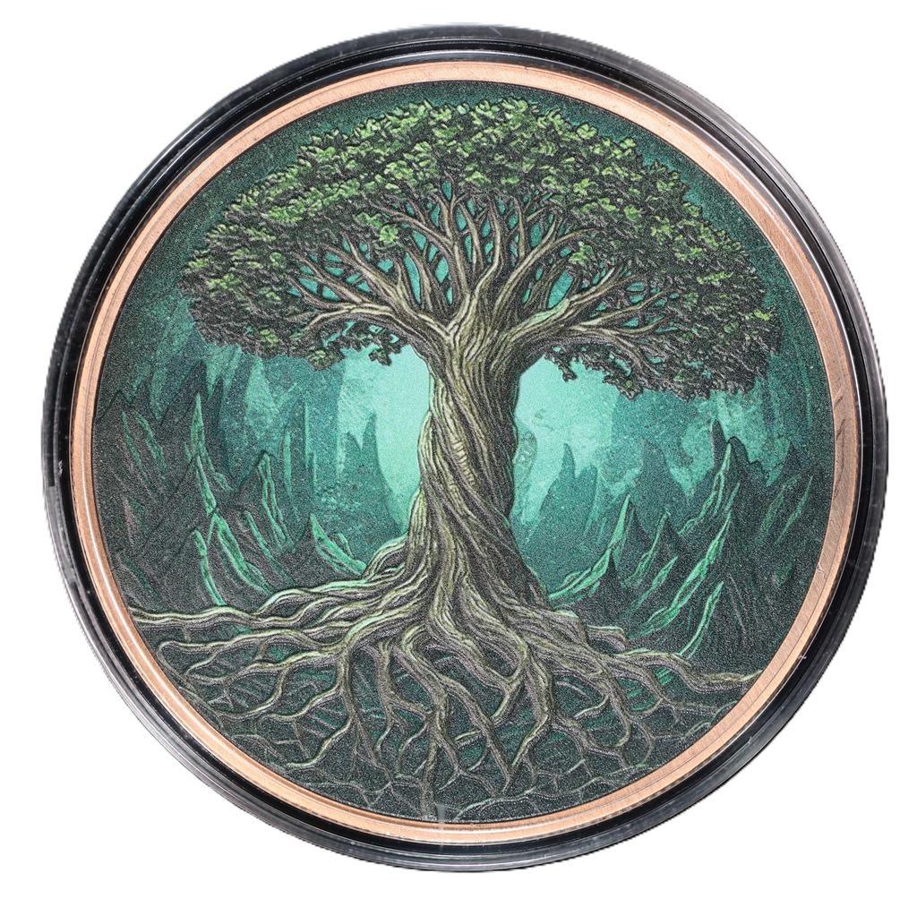 5 oz Copper Round Eternal Root Tree of Life 5,000 Mintage Liberia