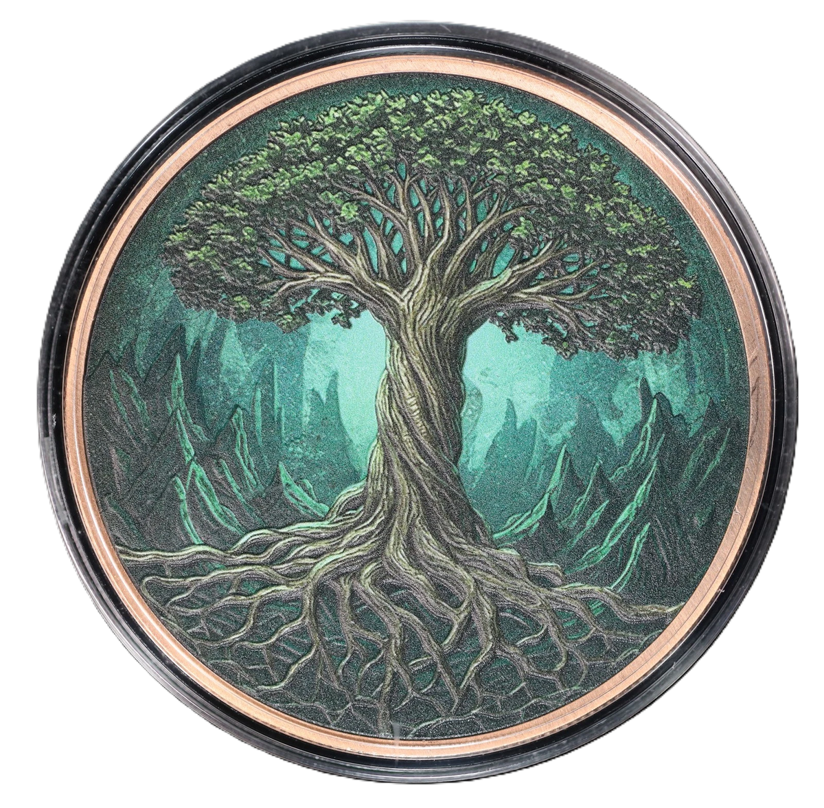 5 oz Copper Round Eternal Root Tree of Life 5,000 Mintage Liberia