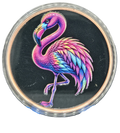 5 oz Copper - Mystic Night Flamingo in Acrylic Case 5,000 Mintage