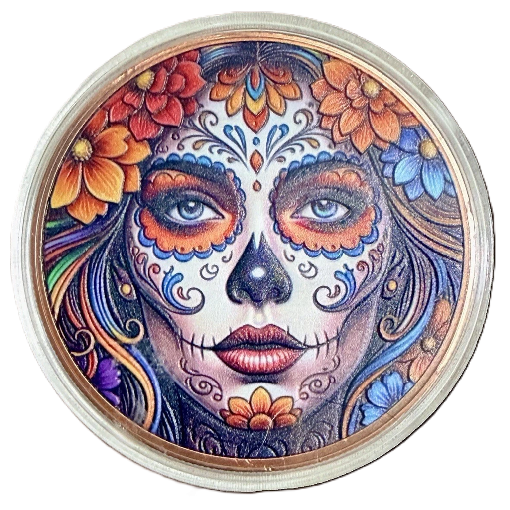 5 oz Copper Round - 2026 Liberia Sugar Skull 5,000 Mintage