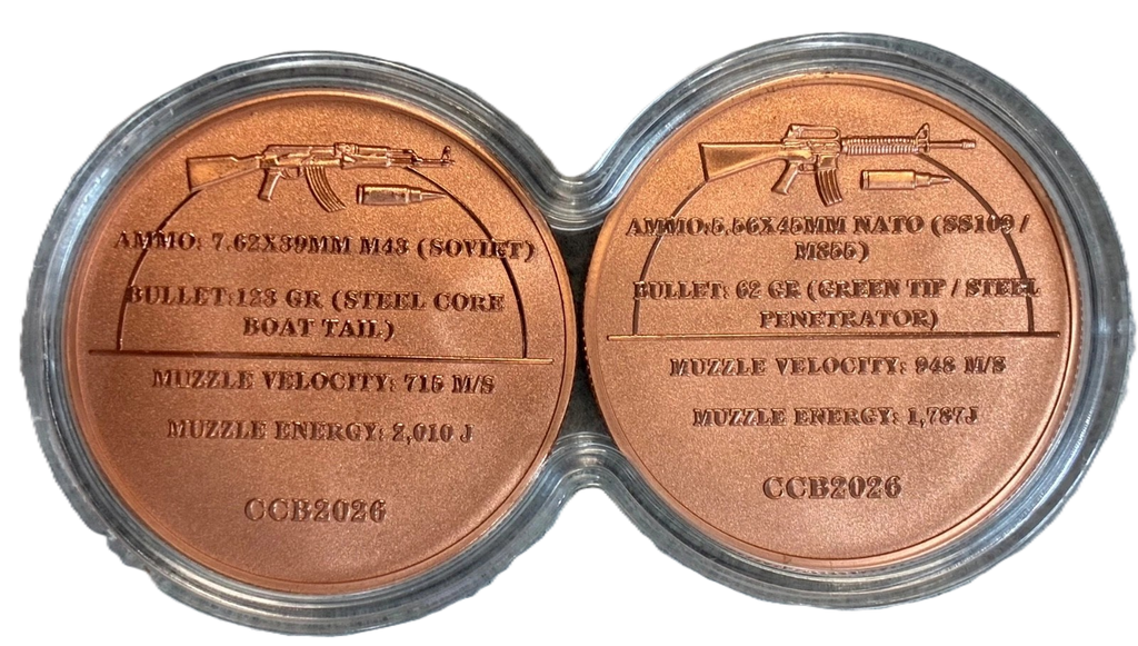 2 x 1 oz Copper Rifles of War With Infinity Case