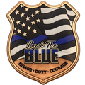 5 oz Copper - Police "Back the Blue" Badge in Acrylic Case